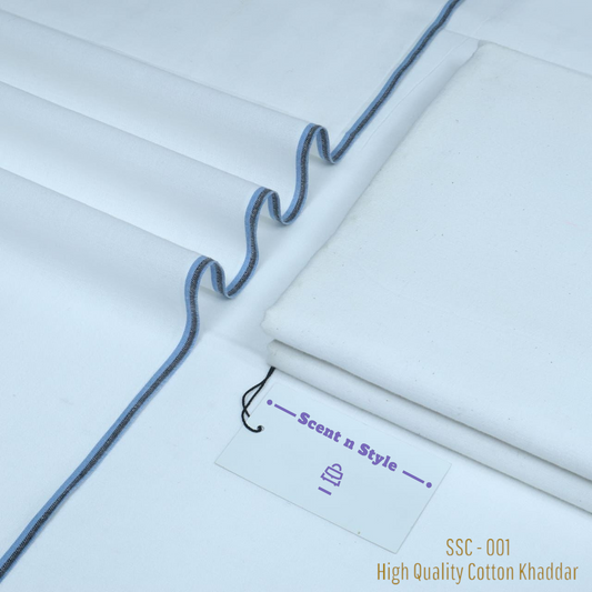Pure White Cotton Khaddar ( SSC - 001 )