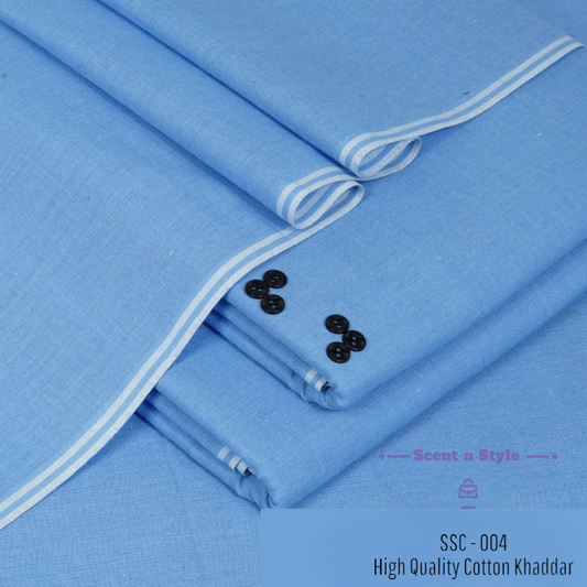 Sky Blue Cotton Khaddar ( SSC - 004 )