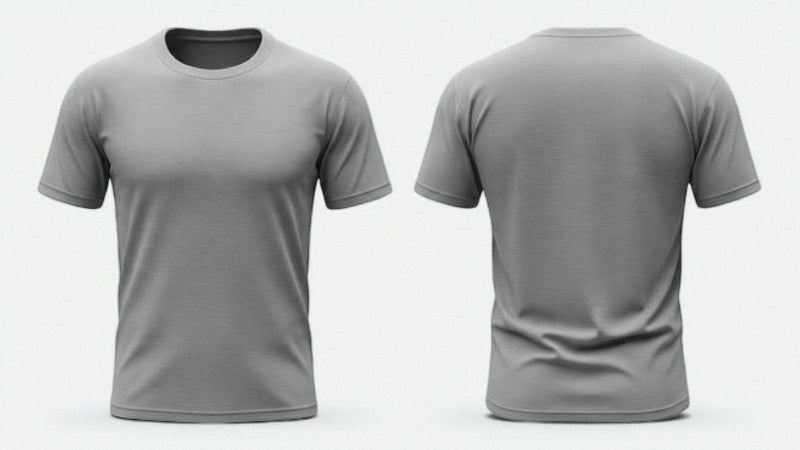 Silver Grey Cotton T-Shirt ( SST - 003)
