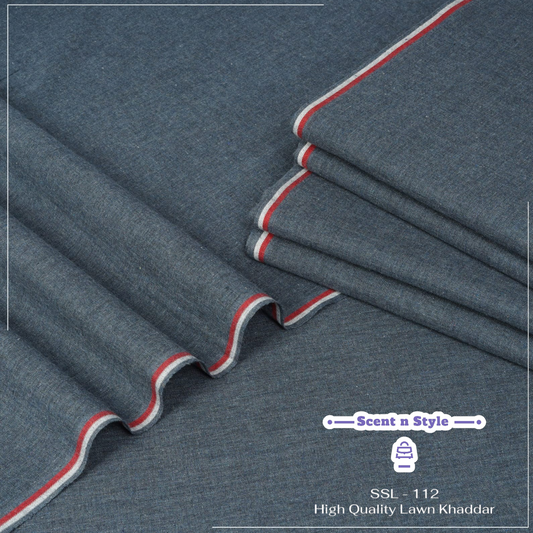 Bluish Grey Lawn Khaddar ( SSL - 102 )