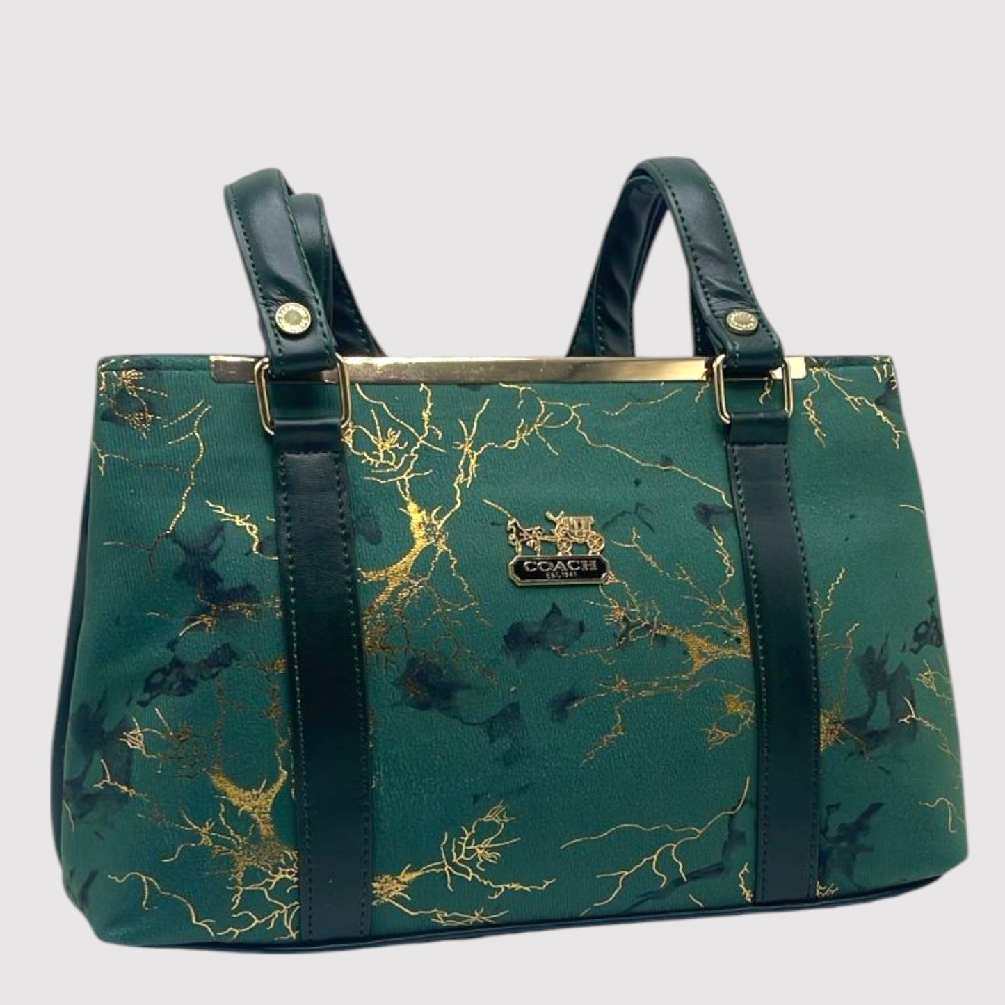 SSB - 007 ( Green & Gold - Stylish Shoulder Bag )