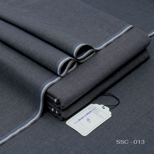 Charcoal Grey Cotton Khaddar ( SSC - 013 )