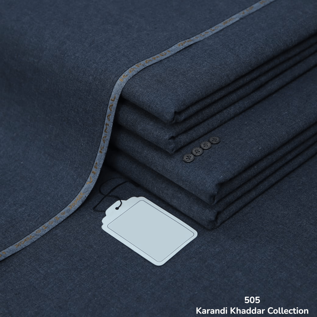 Elegant Grey Karandi Khaddar ( SKK - 505 )