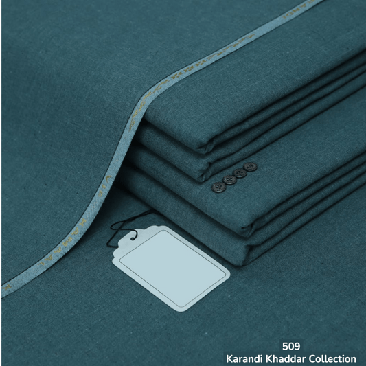 Denim Green Karandi Khaddar ( SKK - 509 )