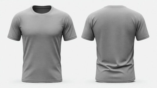 Silver Grey Cotton T-Shirt ( SST - 003)
