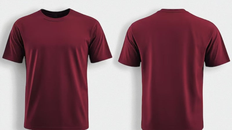 Mehroon Cotton T-Shirt ( SST - 004)