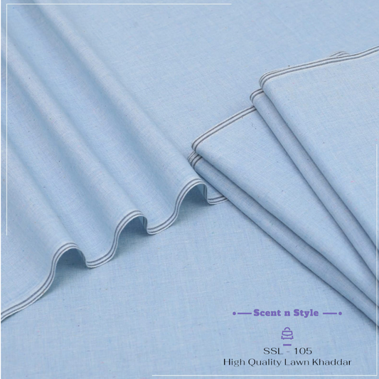 Ice Blue Lawn Khaddar ( SSL - 105 )